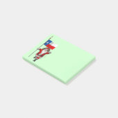 Sinterklaas met aftekening van Texas Post-it® Notes (Schuin)