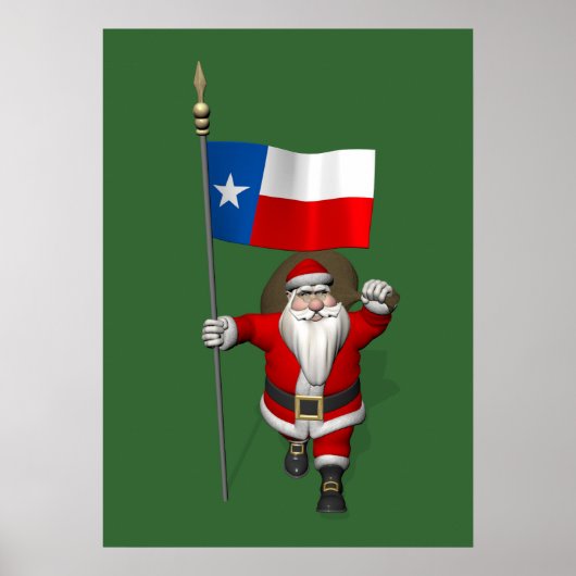 Sinterklaas met aftekening van Texas Poster (Voorkant)