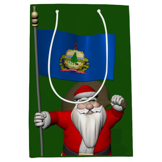 Sinterklaas met aftekening van Vermont Medium Cadeauzakje (Voorkant)