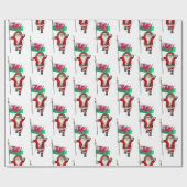 Sinterklaas met aftekening van Wales Cadeaupapier (Vlak)