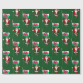 Sinterklaas met aftekening van Wales Cadeaupapier (Vlak)