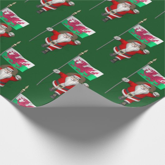 Sinterklaas met aftekening van Wales Cadeaupapier (Hoek)