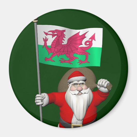 Sinterklaas met aftekening van Wales Magneet (Voorkant)