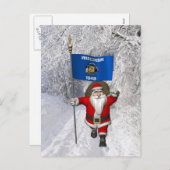 Sinterklaas met aftekening van Wisconsin Feestdagenkaart (Voorkant / Achterkant)