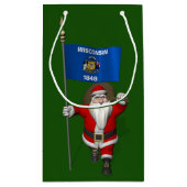 Sinterklaas met aftekening van Wisconsin Klein Cadeauzakje (Achterkant)