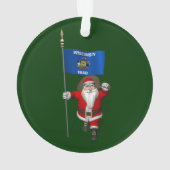 Sinterklaas met aftekening van Wisconsin Ornament (achterkant)