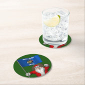 Sinterklaas met aftekening van Wisconsin Ronde Kartonnen Onderzetter (Insitu)