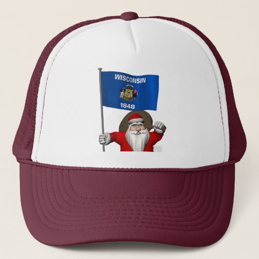 Sinterklaas met aftekening van Wisconsin Trucker Pet (Voorkant)