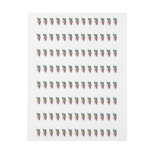 Sinterklaas met aftekening van Zweden (Vel)