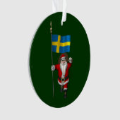 Sinterklaas met aftekening van Zweden Ornament (voorkant)