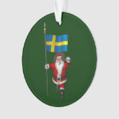 Sinterklaas met aftekening van Zweden Ornament (voorkant)