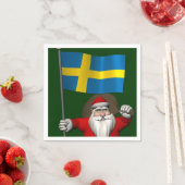 Sinterklaas met aftekening van Zweden Servetten (Insitu)