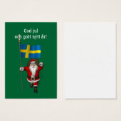 Sinterklaas met aftekening van Zweden Visitekaartje (Voorkant /achterkant)