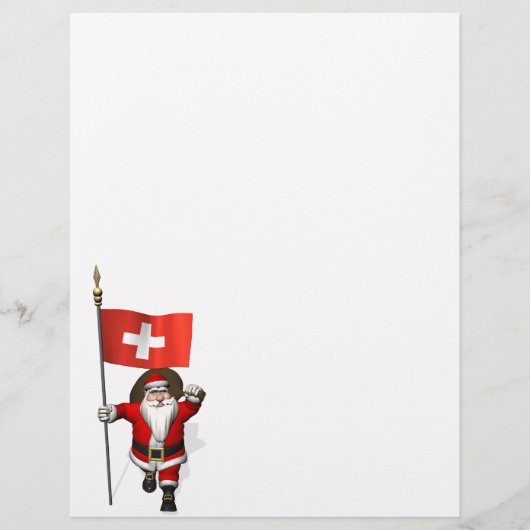 Sinterklaas met aftekening van Zwitserland (Voorkant)