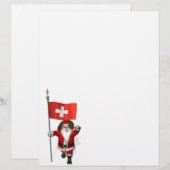 Sinterklaas met aftekening van Zwitserland (Voorkant / Achterkant)