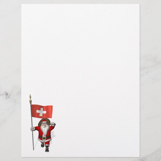 Sinterklaas met aftekening van Zwitserland (Voorkant)