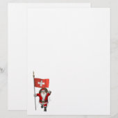 Sinterklaas met aftekening van Zwitserland (Voorkant / Achterkant)