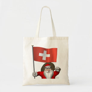 Sinterklaas met aftekening van Zwitserland Tote Bag