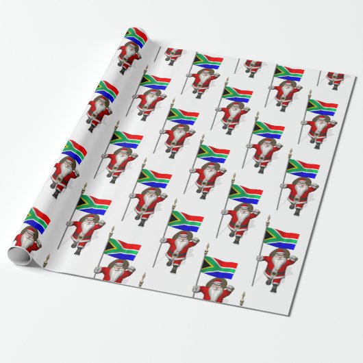 Sinterklaas met aftreden uit Zuid-Afrika Cadeaupapier (Uitgerold)