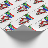 Sinterklaas met aftreden uit Zuid-Afrika Cadeaupapier (Hoek)