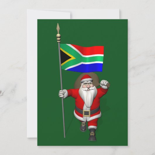 Sinterklaas met aftreden uit Zuid-Afrika Feestdagenkaart (Voorkant)