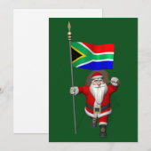 Sinterklaas met aftreden uit Zuid-Afrika Feestdagenkaart (Voorkant / Achterkant)