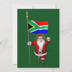 Sinterklaas met aftreden uit Zuid-Afrika Feestdagenkaart