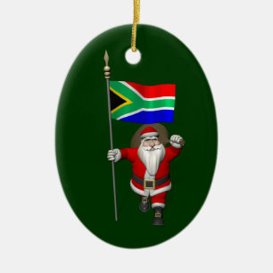 Sinterklaas met aftreden uit Zuid-Afrika Keramisch Ornament