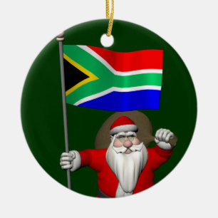 Sinterklaas met aftreden uit Zuid-Afrika Keramisch Ornament