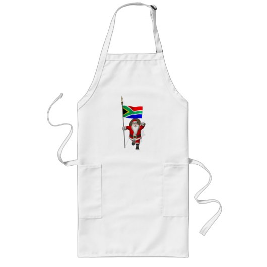 Sinterklaas met aftreden uit Zuid-Afrika Lang Schort (Voorkant)