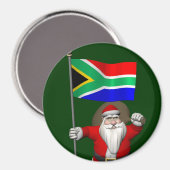 Sinterklaas met aftreden uit Zuid-Afrika Magneet (Voorkant / Achterkant)