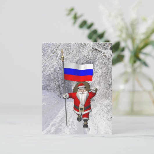 Sinterklaas met aftreden van Rusland Feestdagenkaart (Staand voorkant)
