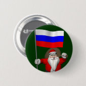 Sinterklaas met aftreden van Rusland Ronde Button 5,7 Cm (Voorkant /achterkant)