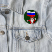 Sinterklaas met aftreden van Rusland Ronde Button 5,7 Cm (In situ)