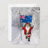 Sinterklaas met Australische aftekening Feestdagenkaart (Voorkant / Achterkant)