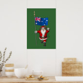 Sinterklaas met Australische aftekening Poster (Keuken)
