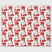 Sinterklaas met bierfles cadeaupapier (Vlak)