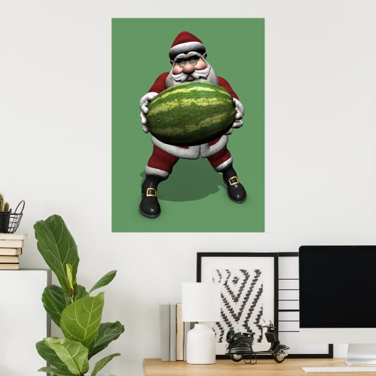 Sinterklaas met Big Melon Poster (Thuiskantoor)