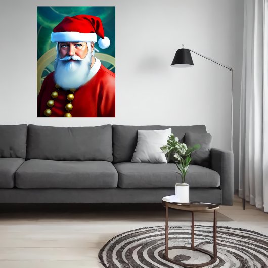 Sinterklaas met blauwe ogen | AI Art Poster