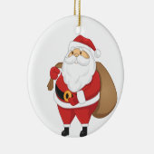Sinterklaas met blikken Cadeaus Keramisch Ornament (Rechts)