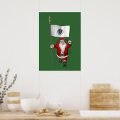 Sinterklaas met bord van massachusetts poster (Keuken)