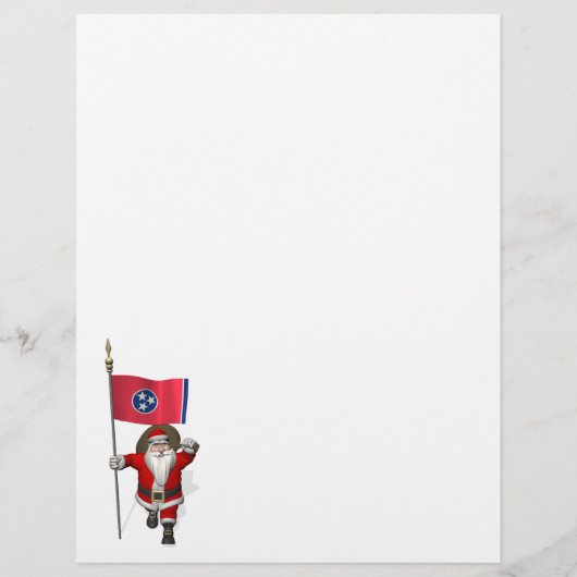 Sinterklaas met bord van Tennessee (Voorkant)