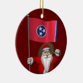 Sinterklaas met bord van Tennessee Keramisch Ornament (Rechts)