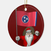 Sinterklaas met bord van Tennessee Keramisch Ornament (Links)