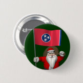 Sinterklaas met bord van Tennessee Ronde Button 5,7 Cm (Voorkant /achterkant)