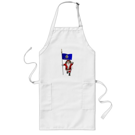 Sinterklaas met bordje Kansas Lang Schort (Voorkant)
