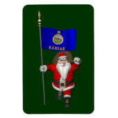 Sinterklaas met bordje Kansas Magneet (Verticaal)