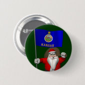 Sinterklaas met bordje Kansas Ronde Button 5,7 Cm (Voorkant /achterkant)