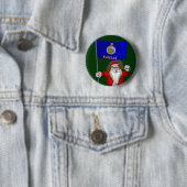 Sinterklaas met bordje Kansas Ronde Button 5,7 Cm (In situ)
