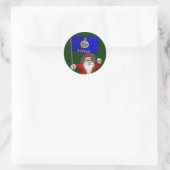 Sinterklaas met bordje Kansas Ronde Sticker (Tas)